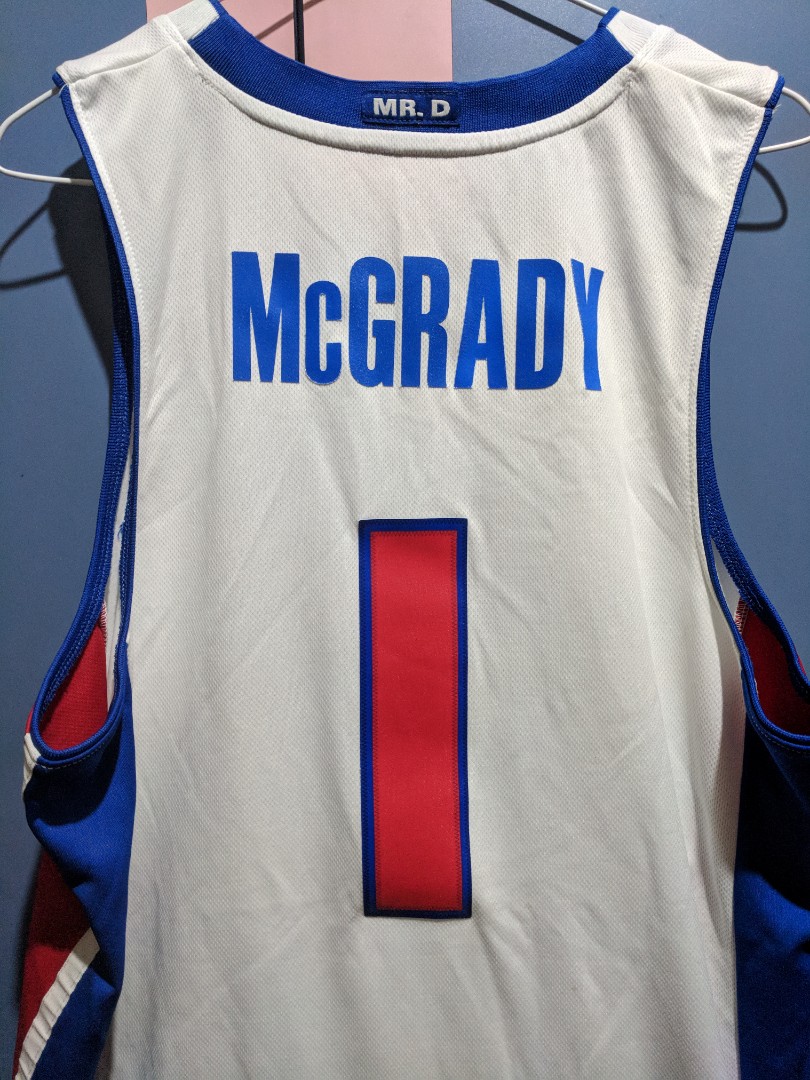 NBA Tracy McGrady Pistons Home Customized Jersey