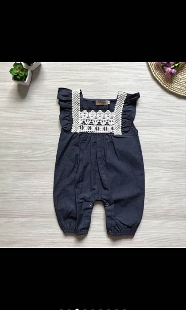 baby jeans romper