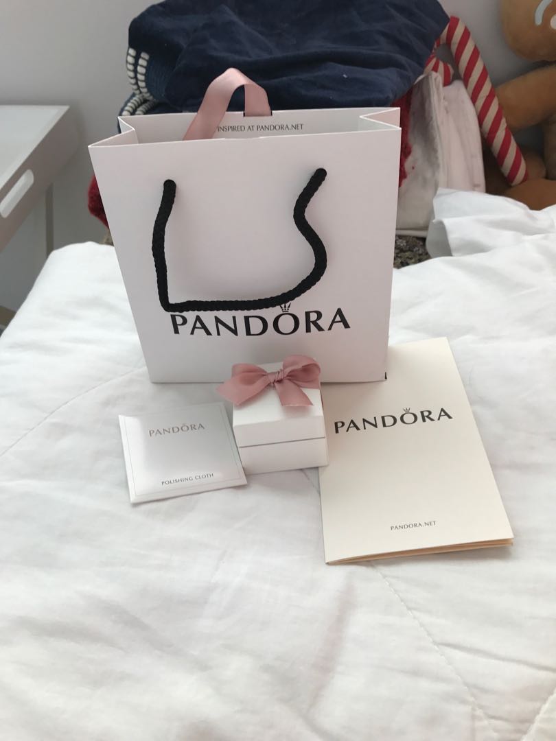 Pandora paper bag set charm box w ribbon