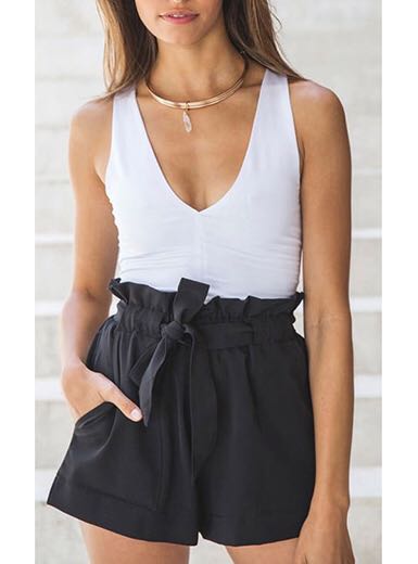 paper bag shorts black