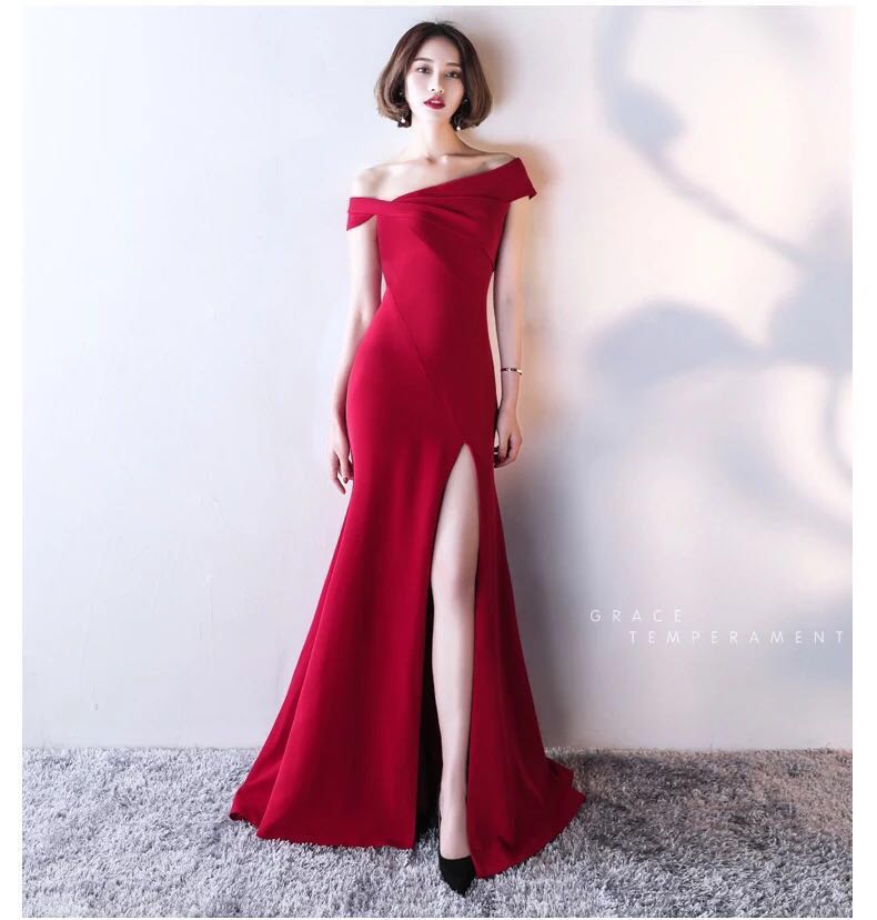 red dress dinner
