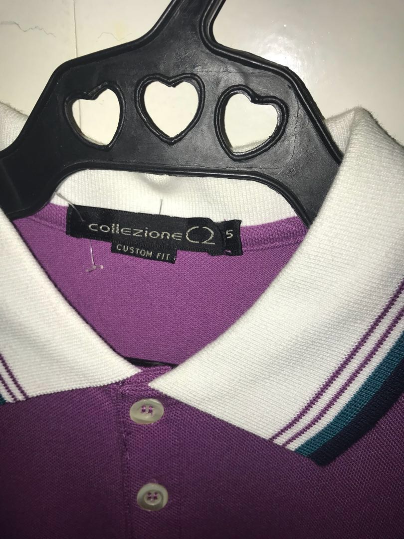 REPRICED VIOLET Polo shirt (Category: Tshirts & Polo Shirts ) located in Quezon City. Submitted by destashing_closet (Listing ID 159775961, Image 2). Description: Collezione custom fit size 5 Still new but without tags Accidentally natanggal, bought for gift sana. Bought at 999. Stil in very good condition no flaws Origina sa sm north binili #freedelivery3 pa #prelovedclothes #freedelivery #freesf #freebies #allmustGo #promo #poloshirt #collezion
