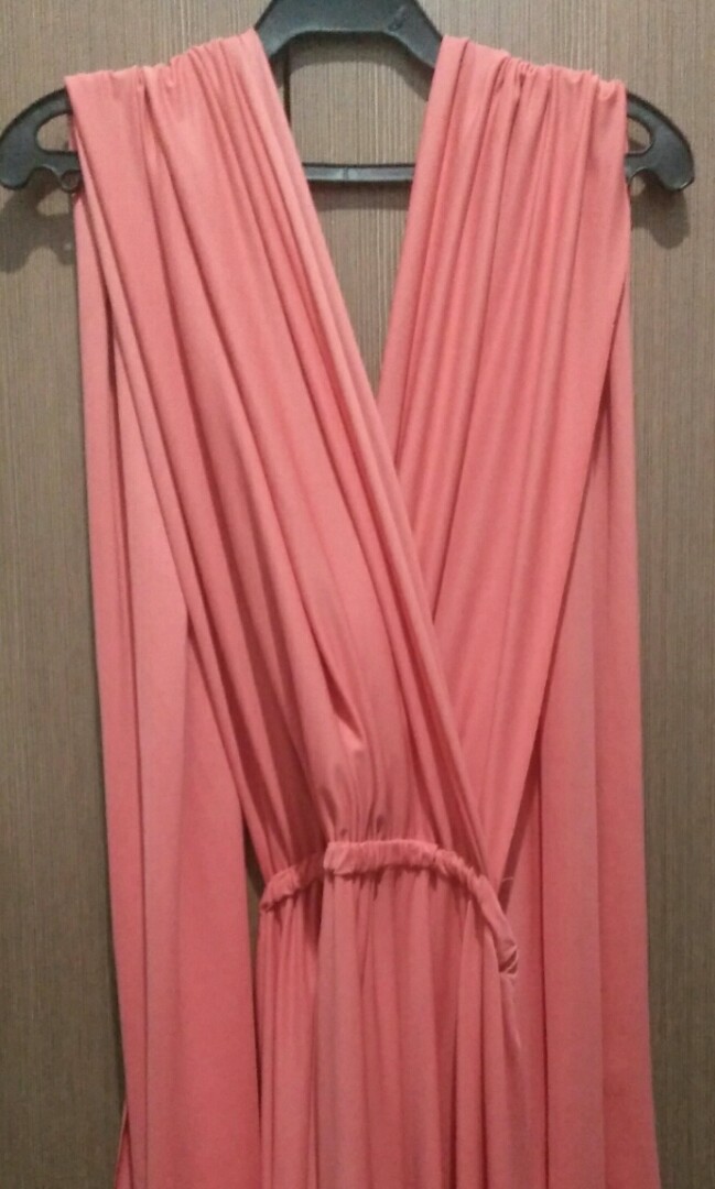 salmon pink infinity dress