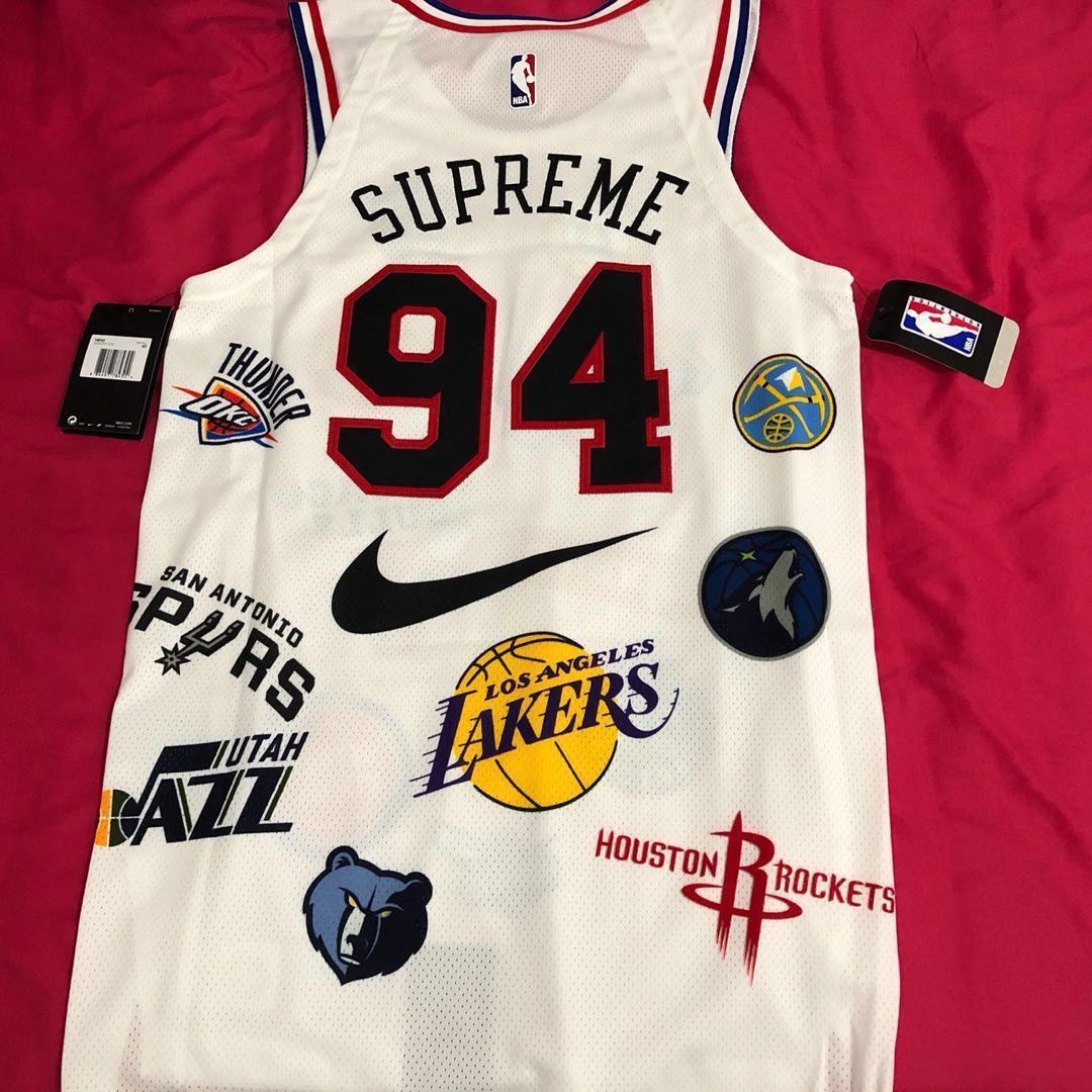 Supreme nba shop jersey white