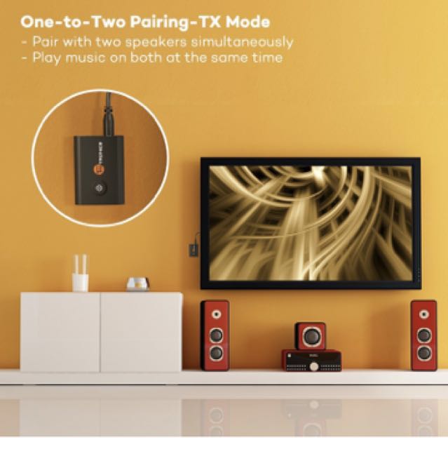 TaoTronics TTBA07 Bluetooth 4.1 Transmitter and Receiver with aptX Low