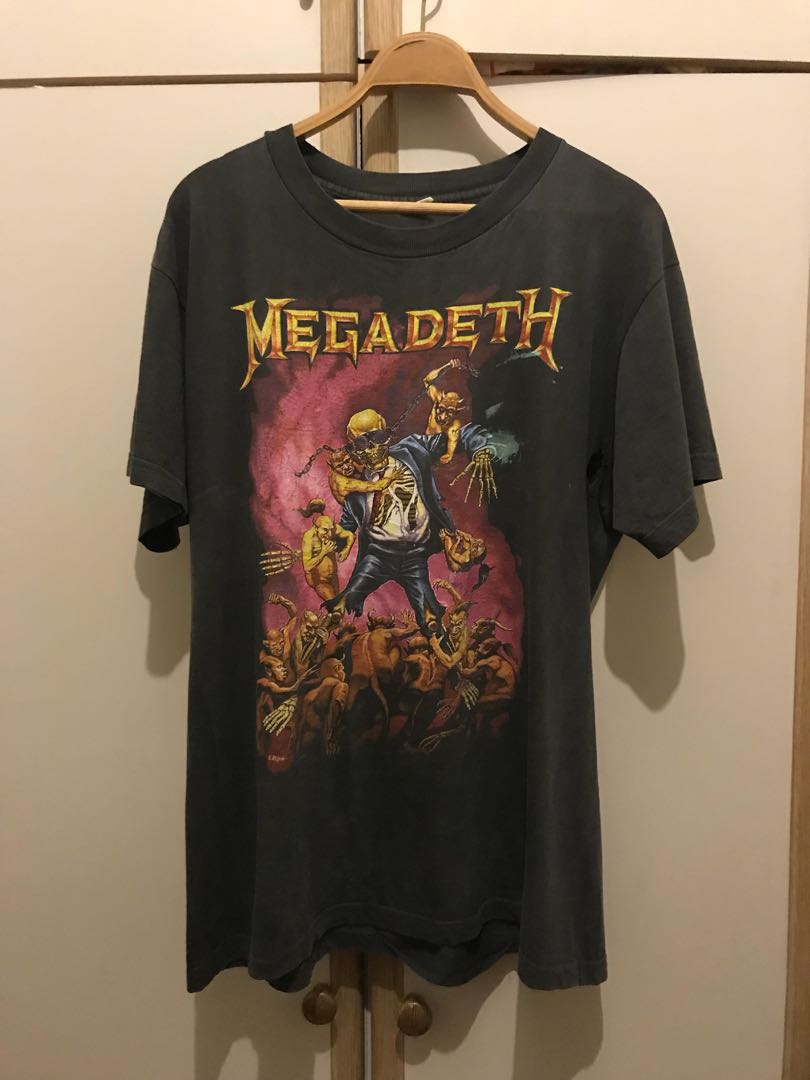 Vintage Megadeth Tshirt 1992, Men's Fashion, Tops & Sets, Tshirts 