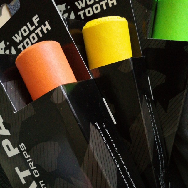Orange Wolf Tooth Components Fat Paw Grips