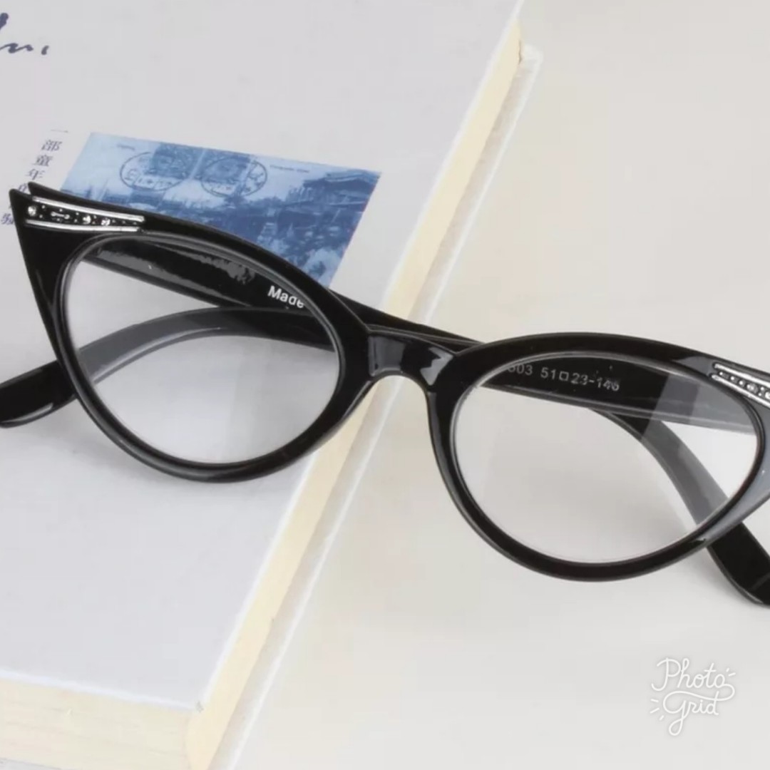 Women Cat Eye Glasses Frames Cat Eyes Reading Glass Black Frame
