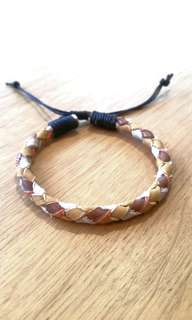 Handmade boho bracelet real leather