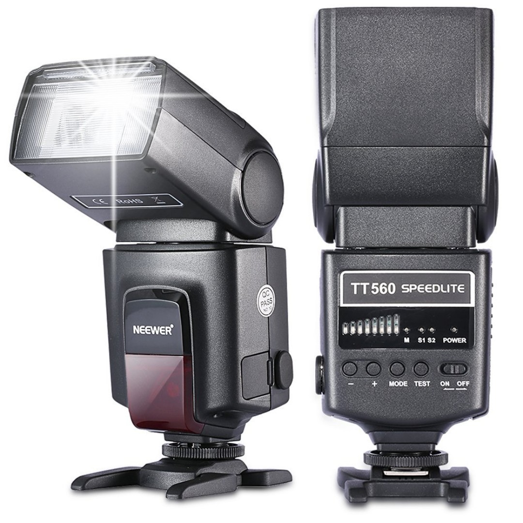 147. Neewer TT560 Flash Speedlite for Canon Nikon Sony Panasonic Olympus  Fujifilm Pentax Sigma Minolta Leica and Other SLR Digital SLR Film SLR  Cameras and Digital Cameras with Single-Contact Hot Shoe, Photography,