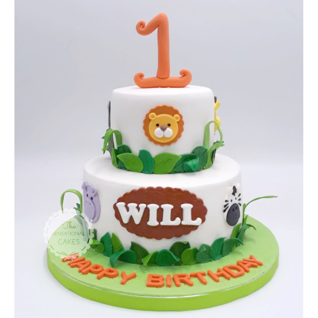 1st Year Birthday Jungle Animal Theme Cake Singaporecake Food