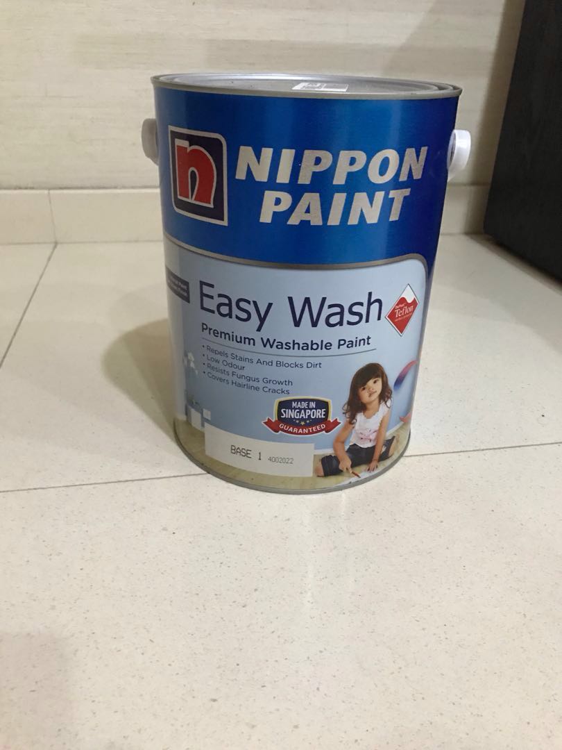 5L NIPPON PAINT EASY WASH WITH TEFLON (LILY WHITE), Furniture & Home Living, Home Decor, Vases