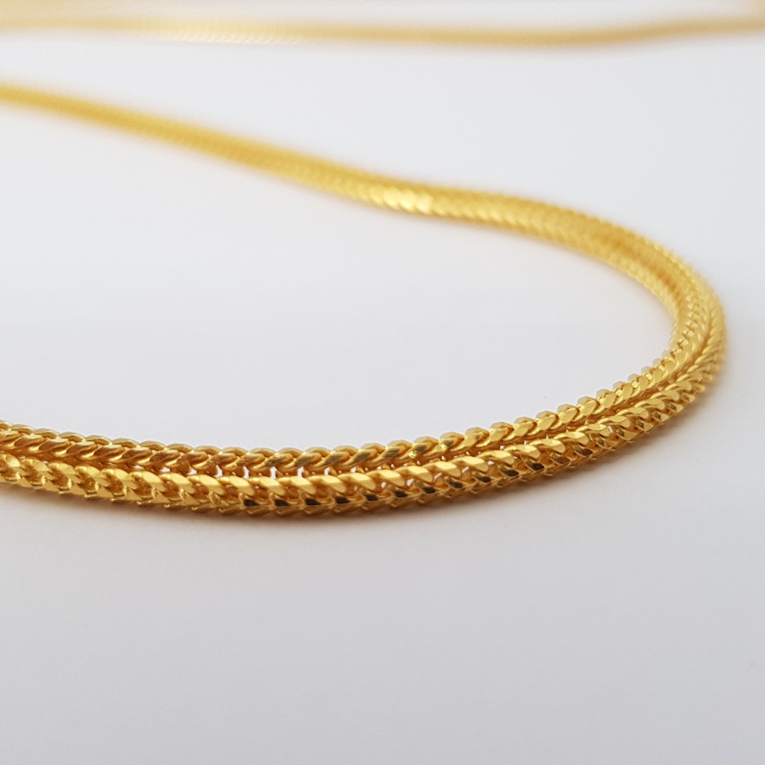 916 Gold Multi Stone Side Mopu Tali Chain, Luxury, Accessories on Carousell