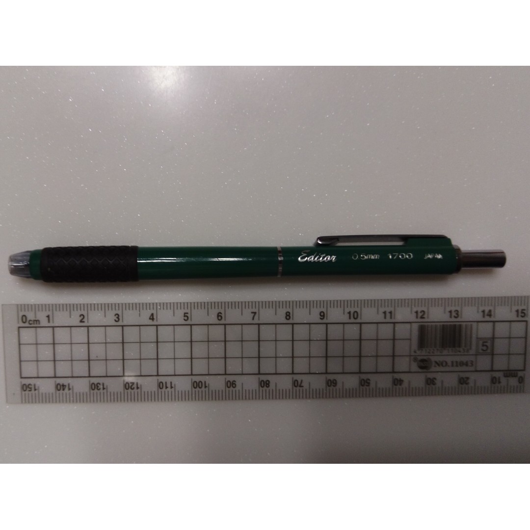 日本製 停產Editor 1700 0.5mm 二段式出芯系統 自動鉛筆 黑綠 兩支分售 照片瀏覽 3