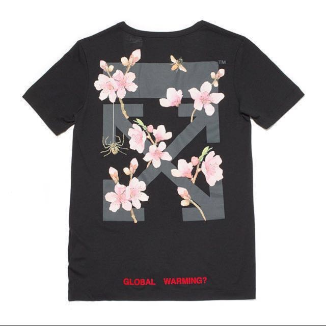 off white cherry blossom t shirt