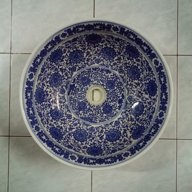 Wash Basin Sink Blue Color Basin Cuci Tangan Home Furniture Home Decor On Carousell