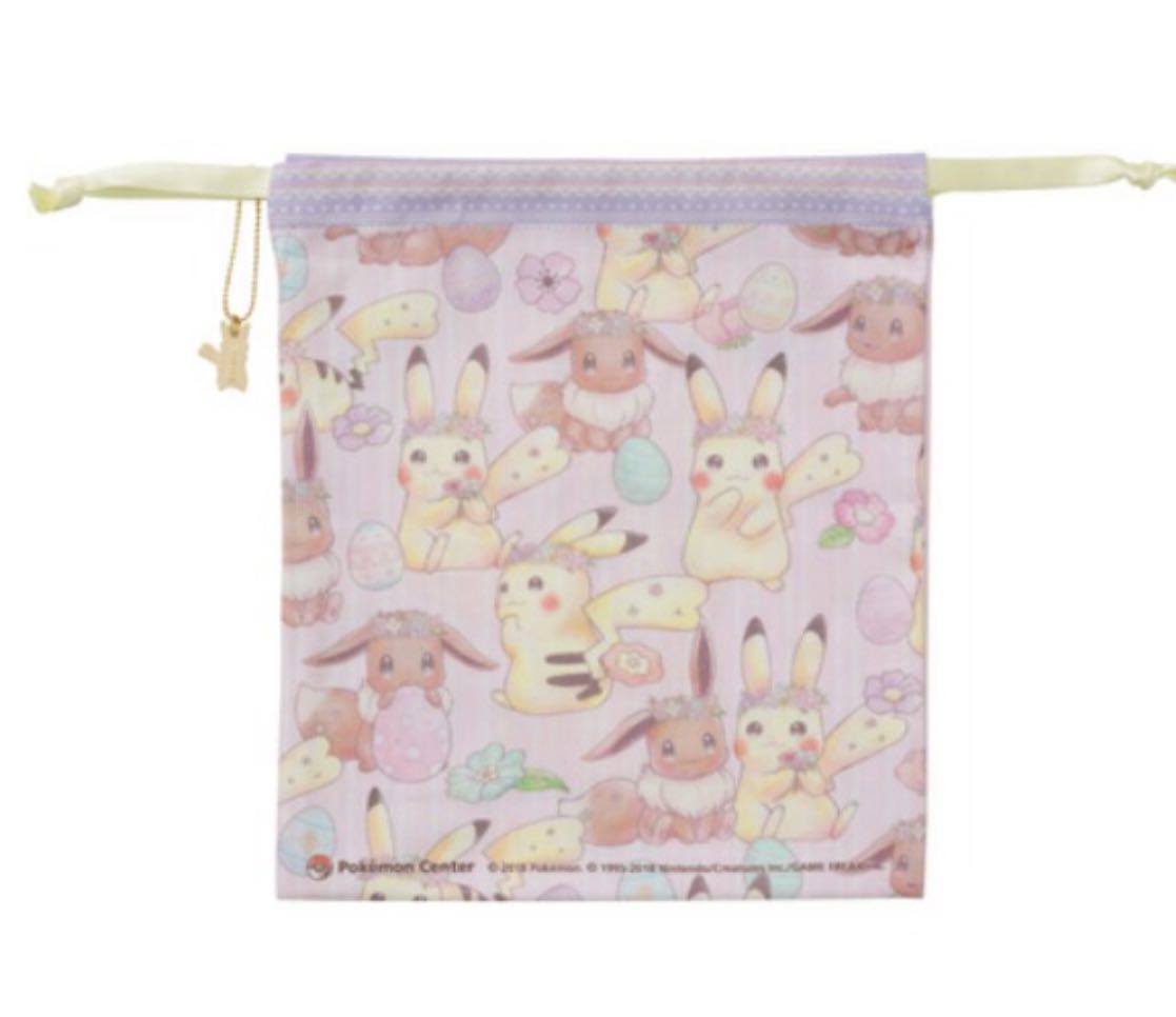 BNIP Pikachu Easter Drawstring Pouch (Category: Purses & Pouches) located in Singapore. Submitted by wardroberape (Listing ID 162780786, Image 2). Description: Brand new sealed in plastic. 2018 pikachu Easter Pouch. Pokemon . Authentic. From Japan Pokemon center.