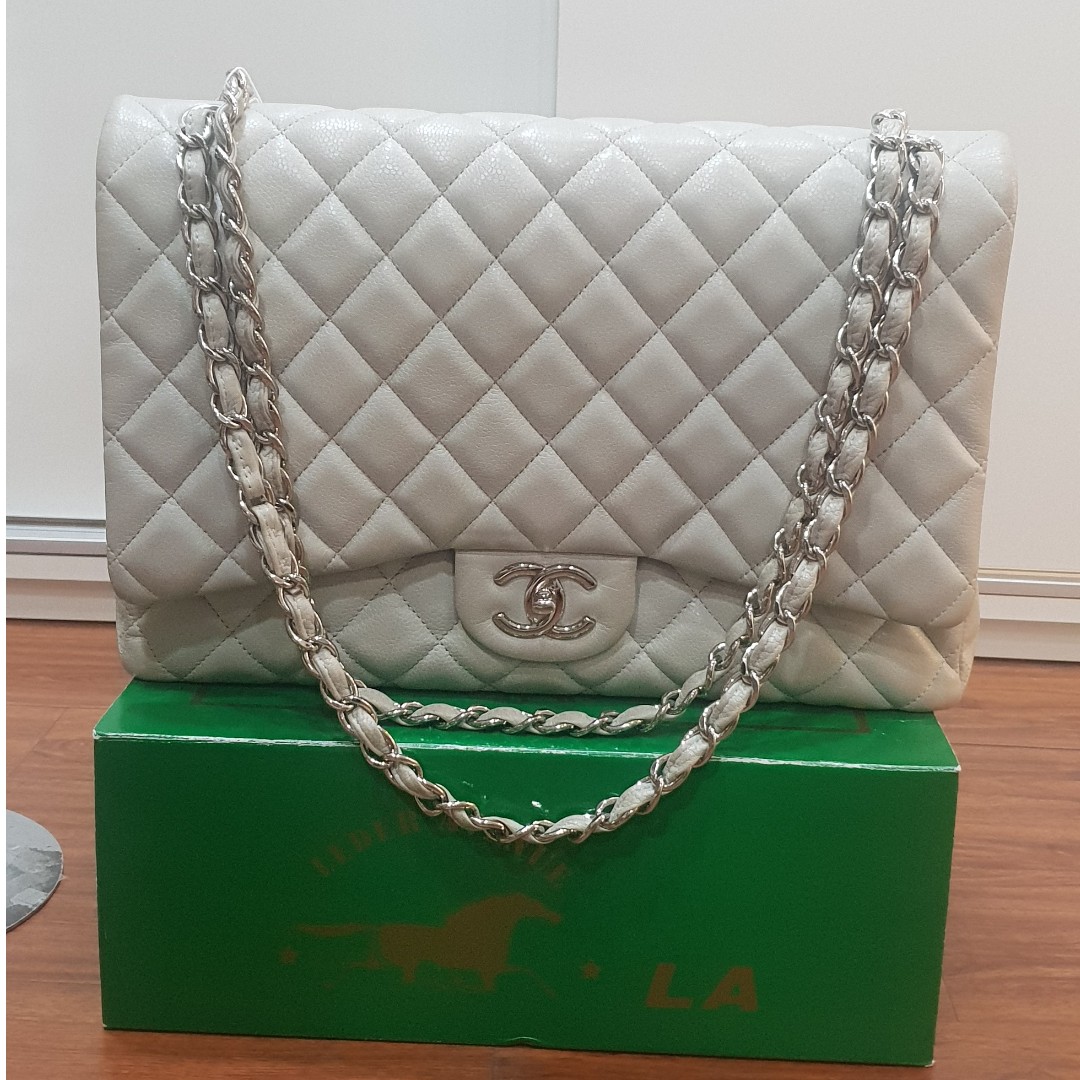 light grey chanel bag