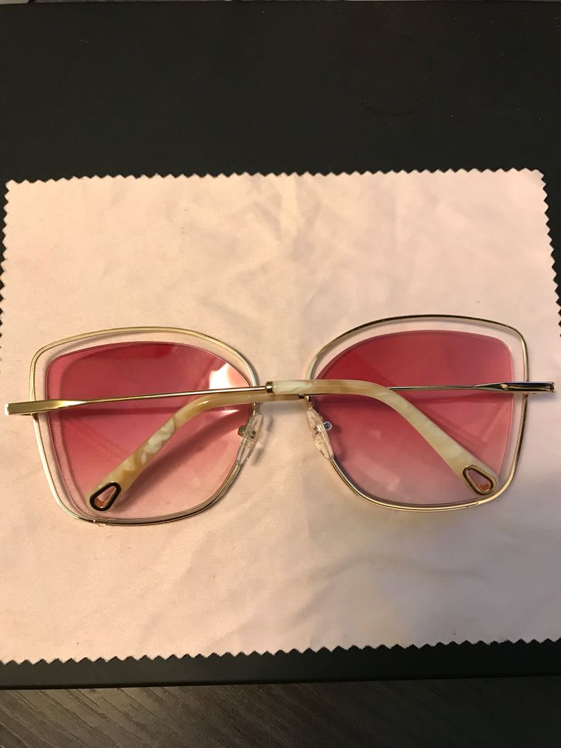 Chloe Poppy Cat Eye Sunglasses Pink 女裝 女裝配飾 Carousell