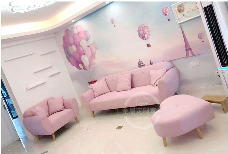 Cute pink sofa