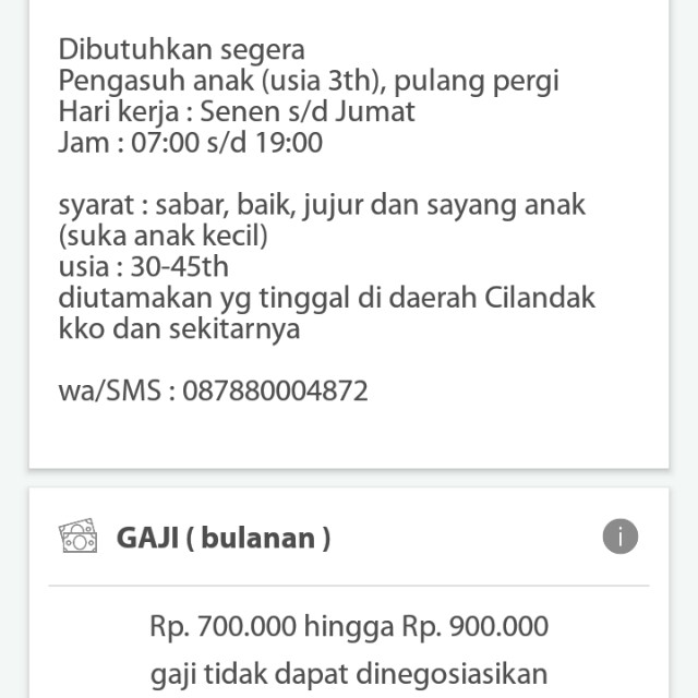 Dibutuhkan Segera Pengasuh Anak Usia 3th Pulang Pergi Pekerjaan Full Time Lainnya Di Carousell Dibutuhkan Segera Pengasuh Anak Usia 3th Pulang Pergi Pekerjaan Full Time Lainnya Di Carousell
