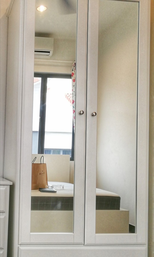 Ikea Tyssedal Wardrobe With Mirrors White