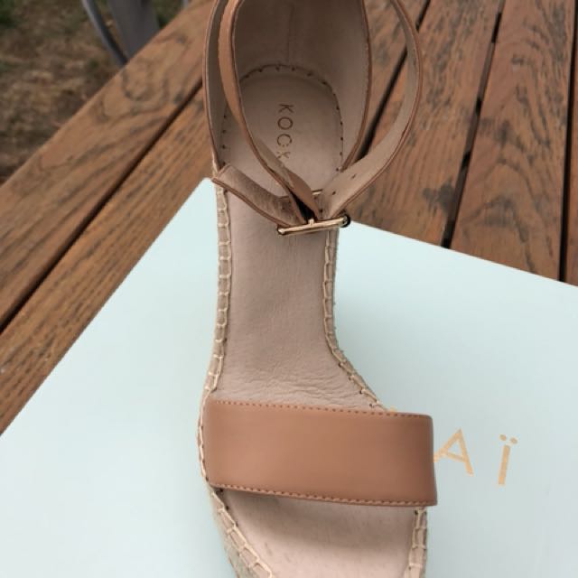 Kookai Arianna Wedge in Light Tan Women s Fashion Shoes on Carousell
