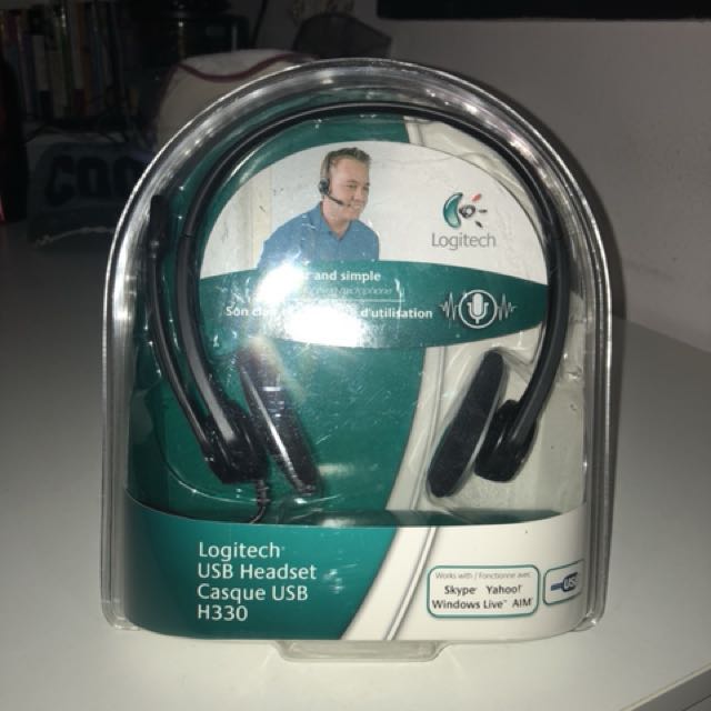 Logitech USB headset H330, Audio, Headphones & Headsets on Carousell