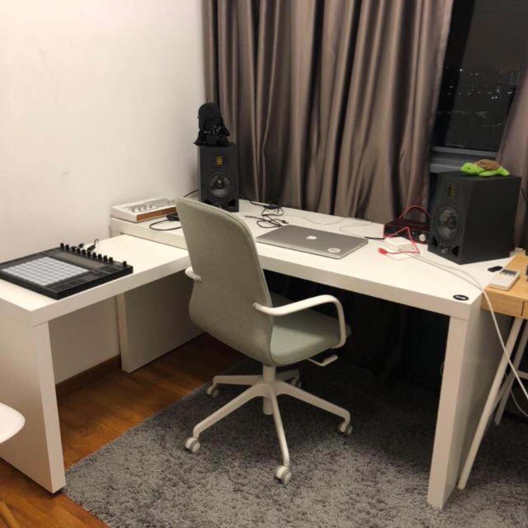 Malm Desk With Pull Out Panel White Furniture Tables Chairs