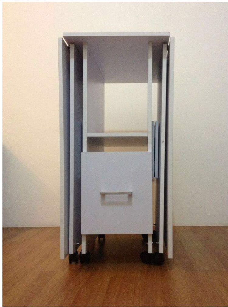 New Kohls White Foldable Table With Wheels From Australia Home Furniture Furniture Fixtures Others On Carousell