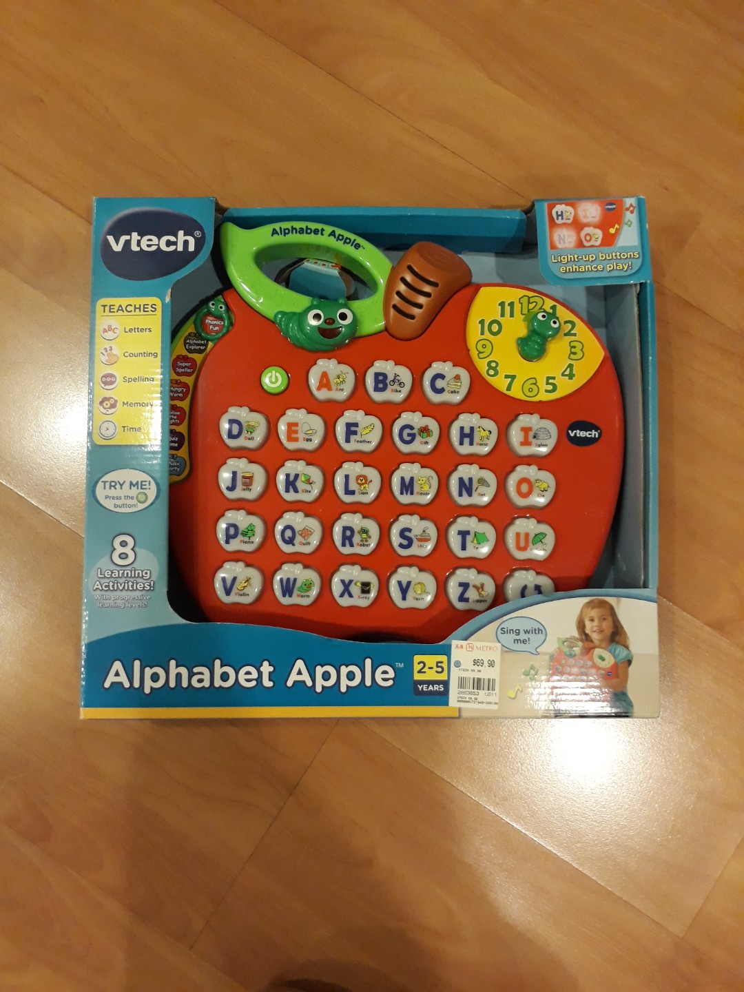 Pending Mailing New Vtech Alphabet Apple Babies Kids Toys Walkers On Carousell