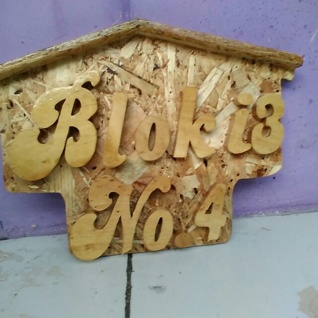 Nomor Rumah Kayu Desain Kerajinan Tangan Alat Bahan Kerajinan Di Carousell