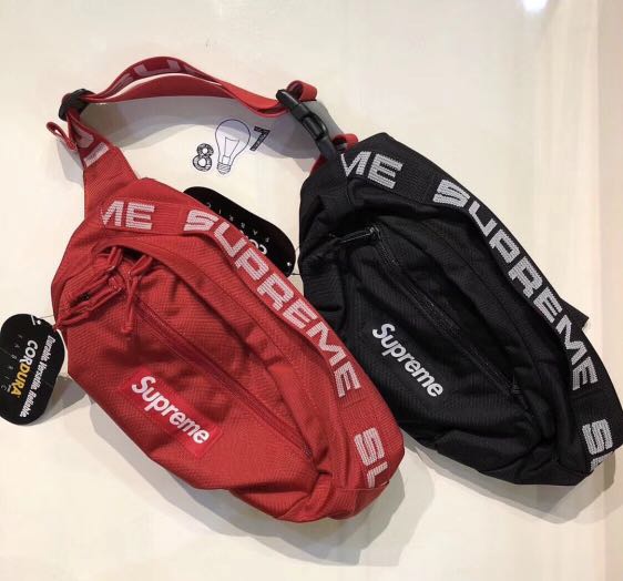 supreme waist bag red ss18