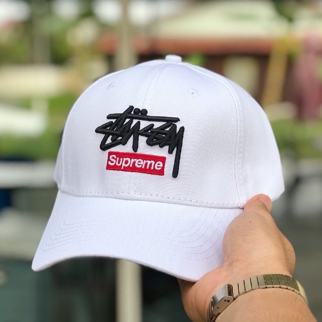 Stussy x supreme cap hotsell