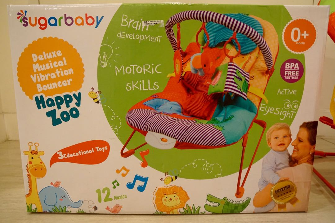Sugarbaby Deluxe Musical Vibration Bouncer, Babies & Kids, Infant