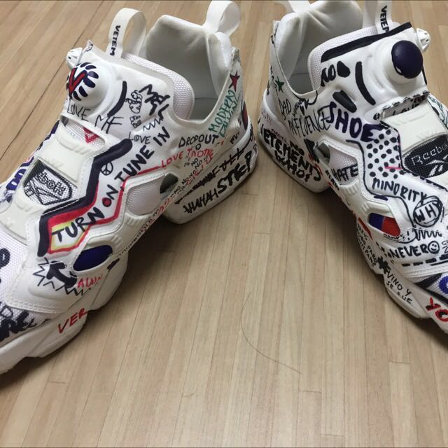 Reebok instapump sale fury vetements doodle