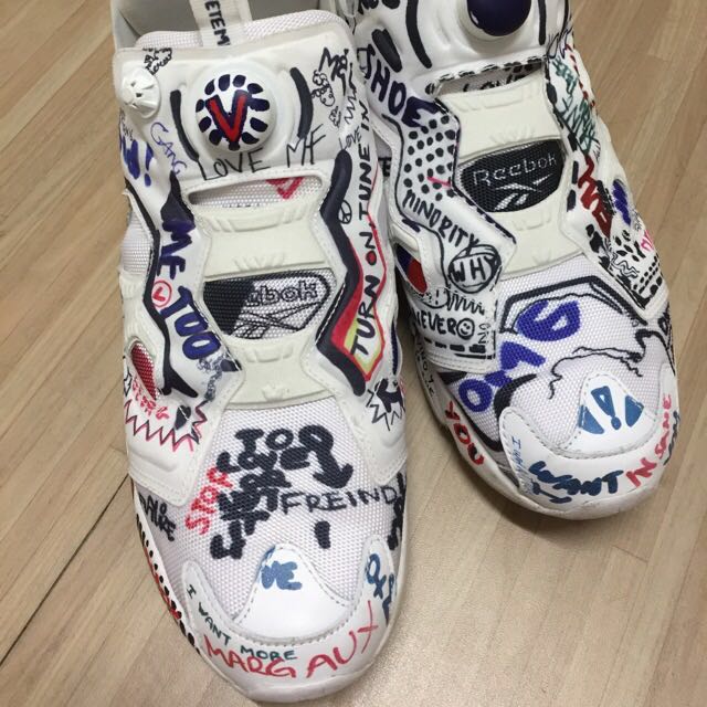 Reebok instapump top fury vetements doodle
