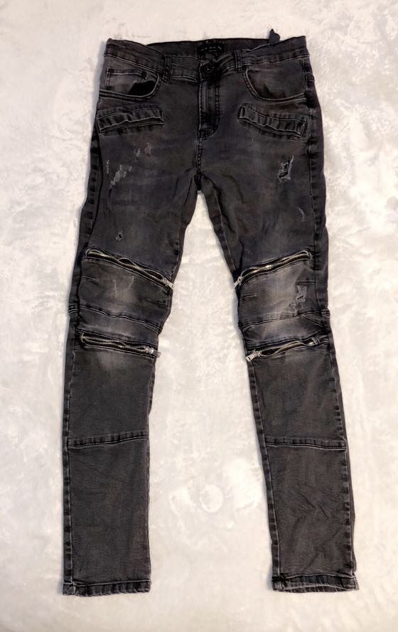 black paperbag waist jeans