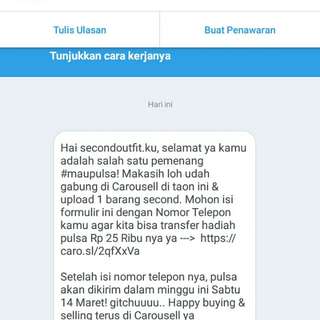 Thankyou carousell ♥