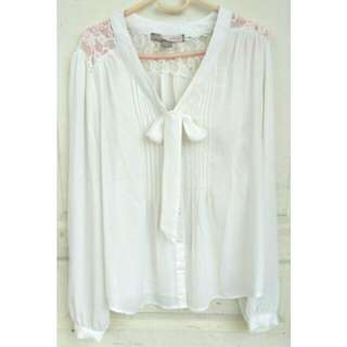 F21 Tie Blouse