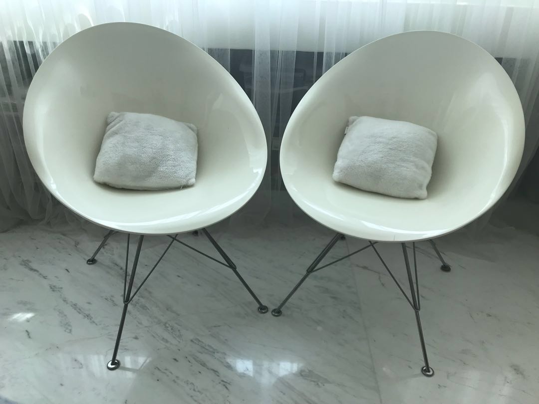 A pair of ERO S by Kartell with S ARCK Furniture Home Living Furniture Tables Sets on Carousell