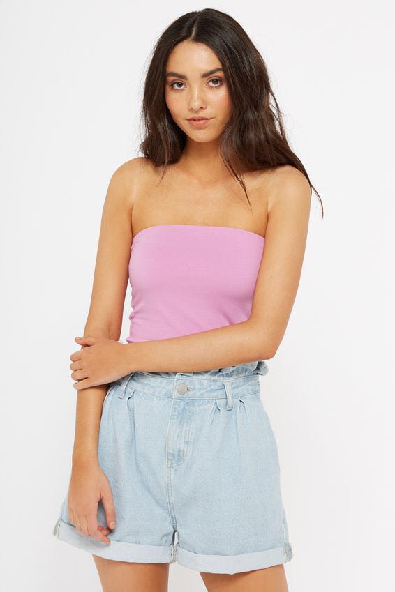 Factorie Boob Tube Lilac Pastel Purple Women s Fashion Tops Sleeveless on Carousell