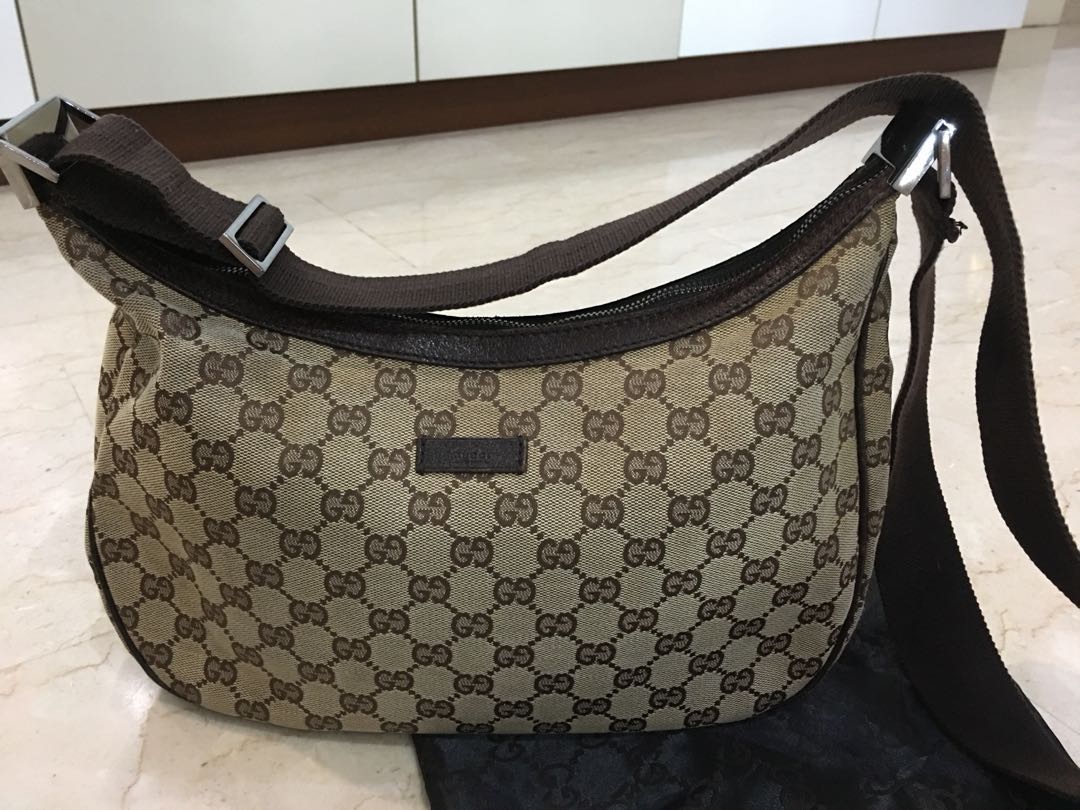 Gucci bag with fabric strap sales