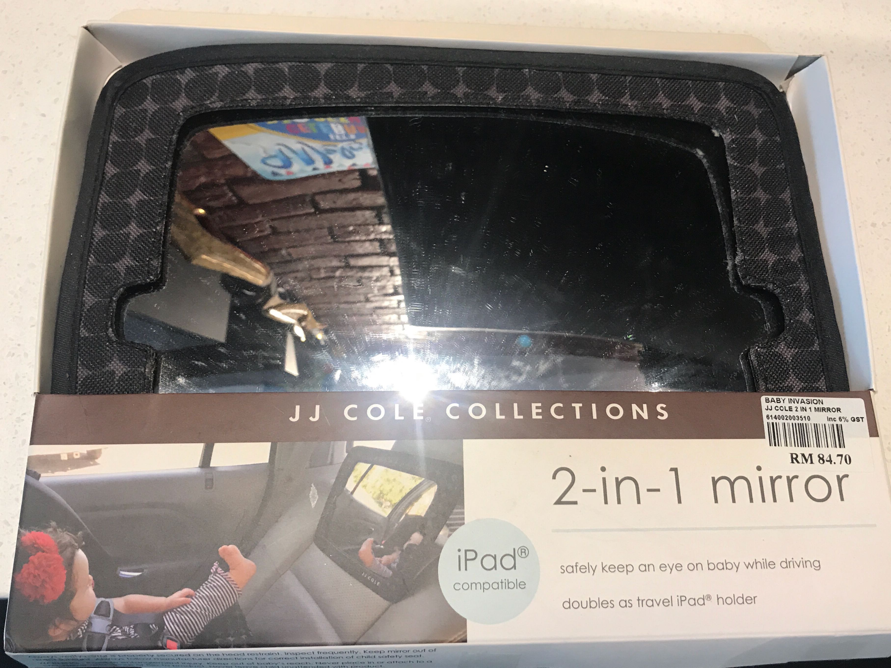 JJ COLE COLLECTION IPAD HOLDER IN VEHICLE OR AS MIRROR FOR