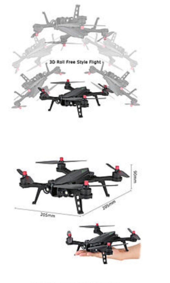 MJX B6 Bugs 6 Brushless With 5.8G FPV Camera 3D Roll Racing Quadcopter RTF Used