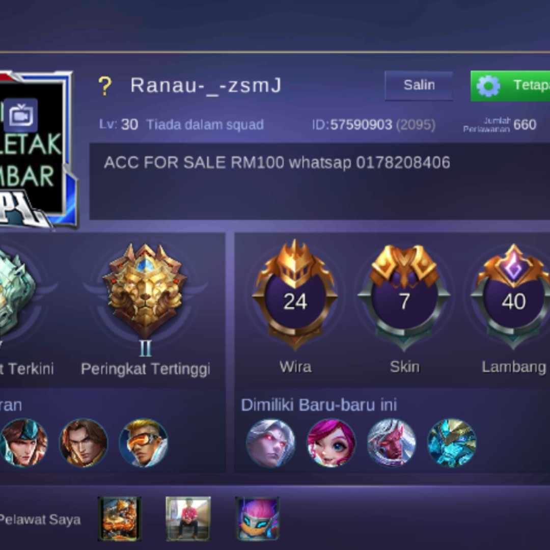 Mobile Legend Video Gaming Video Games On Carousell