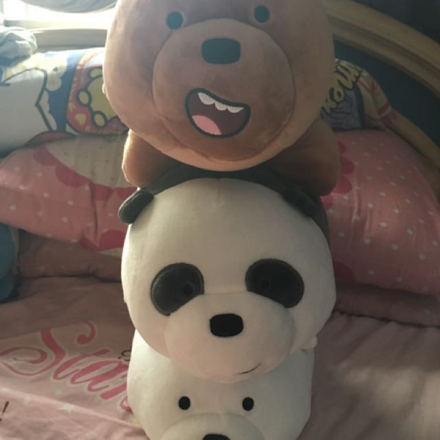 we bare bears stackable plush