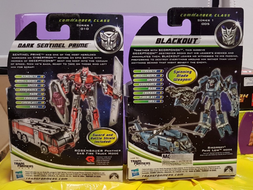 Transformers Movie Cyberverse Blackout + Sentinel Prime BIB, Hobbies