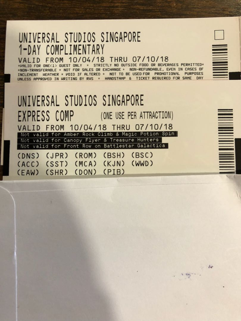 USS tickets + express ticket for sale, Tickets & Vouchers, Event Tickets on  Carousell