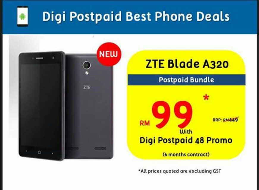 Zte A320 Digi Postpaid Mobile Phones Tablets Android Phones Others On Carousell